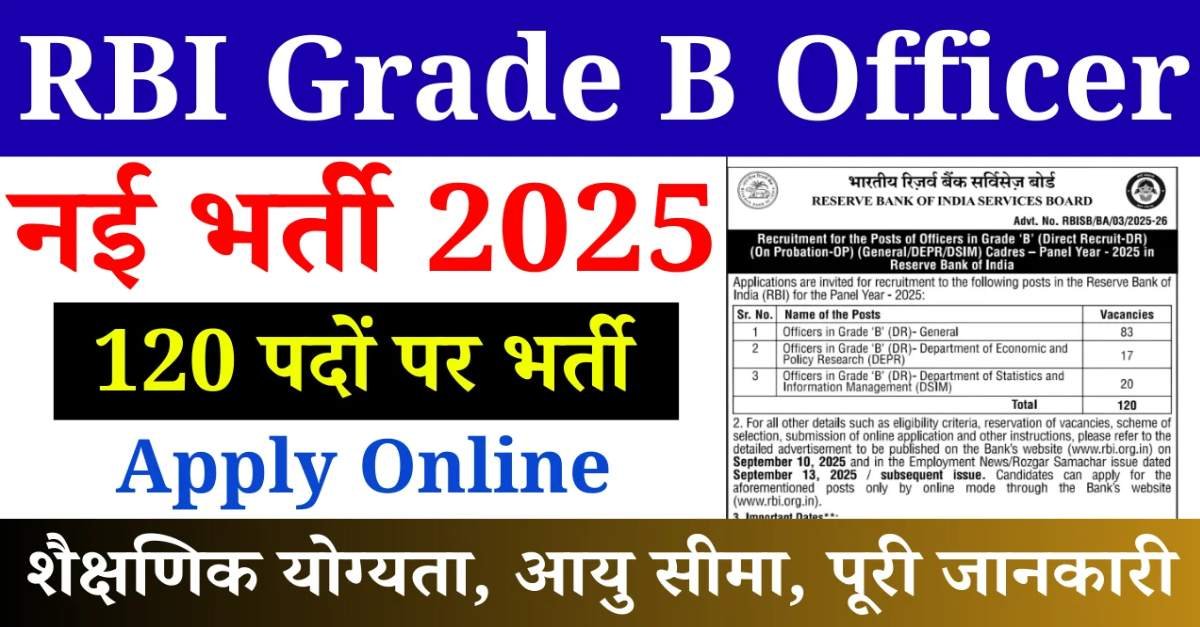 RBI Grade B Notification 2025